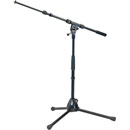 K&M 259 LOW LEVEL BOOM STAND Folding legs, 425-645mm, two-piece 470-775mm boom, die-cast base, black