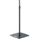 K&M 26733 LOUDSPEAKER STAND Floor, square base, up to 30kg, 1135-1835mm, Ring Lock mandrel, black