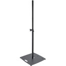 K&M 26727 LOUDSPEAKER STAND Floor, square base, up to 50kg, 1110-1810mm, spring-loaded bolt, black