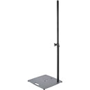 K&M 26727 LOUDSPEAKER STAND Floor, square base, up to 50kg, 1110-1810mm, spring-loaded bolt, black