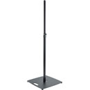 K&M 26732 LOUDSPEAKER STAND Floor, square base, up to 35kg, 1110-1810mm, locking screw, black