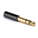 SENNHEISER ADAPTER 49061 3.5mm to 6.35mm jack, sleeved design, black shell, gold plated contacts