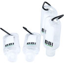 BUBBLEBEE DISPENSER BOTTLE Refillable, 50ml, transparent, carabiner clip, pack of 4