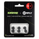 SHURE EACYF1-6M COMPLY FOAM SLEEVES Medium, black (pack of 6)