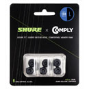 SHURE EACYF1-6L COMPLY FOAM SLEEVES Large, black (pack of 6)