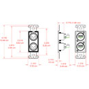 RDL DS-XLR2F AUDIO INTERFACE Dual input, 2x 3-pin XLR in, 2x terminal out, stainless steel