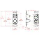 RDL D-XLR2M AUDIO INTERFACE Dual output, 2x 3-pin XLR out, 2x terminal in, white