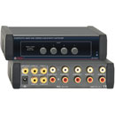 RDL EZ-AVX4 INPUT SWITCHER Audio and video, stereo, composite, 4x1, 15x RCA phono I/O, AC adapter