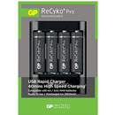 GP U421 RECYKO+ PRO RAPID USB BATTERY CHARGER For 4x AA/AAA size NiMH, with 4x 210AAHCB 2000mAh