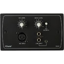 CLOUD DLM-1B INPUT PLATE Dante, mic/line inputs, mic/music level control, black