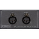 CLOUD BE-1MB INPUT PLATE 2x XLR3F line in, balanced, black