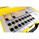 AUDIOPRESSBOX APB-216 C-D PRESS SPLITTER Portable, Dante, active, 2x16, battery/mains, yellow