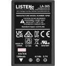 LISTEN TECHNOLOGIES LA-365 REPLACEMENT BATTERY Lithium-ion