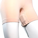 URSA STRAPS SHORTIES Inner leg pouch/lower back pouch, medium, beige