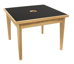 CANFORD ACOUSTIC TABLE Ash, square 1000mm, Black Magic