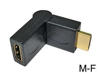 ADAPTER HDMI Female - HDMI Male - swivel