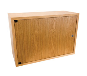 CANFORD ES4142508/O AV WALL CABINET 8U, solid door, 250mm deep, Oak