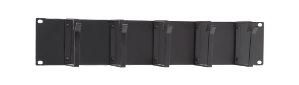 CANFORD RACK CABLE MANAGEMENT PANEL Horizontal, 5 ring, 2U, black