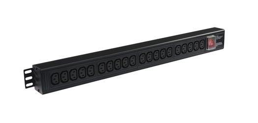 CANFORD ES78806620-T PDU, vertical 20-way IEC, 2 mtr lead UK 13A 3pin plug