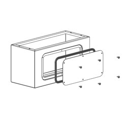 LANDE RACKS PLINTH For ES466E wall cabinets, 800 wide x 300 deep, grey