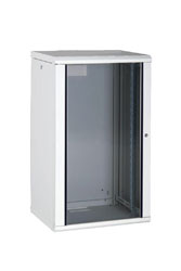 LANDE PROLINE PR16U6045-LG WALL RACK CABINET 16U, 450d, with glass door, grey