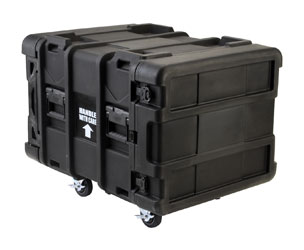 SKB 3SKB-R908U24 ROTO SHOCK RACK CASE 8U, 24-inch depth, 4x castors, black