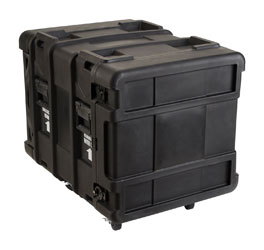 SKB 3SKB-R910U24 ROTO SHOCK RACK CASE 10U, 24-inch depth, 4x castors, black