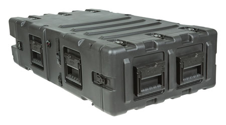 SKB 3RS-3U30-25B STATIC SHOCK RACK CASE 3U, 30-inch depth, 2x integrated wheels, black