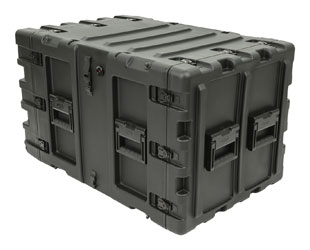 SKB 3RS-9U24-25B STATIC SHOCK RACK CASE 9U, 24-inch depth, 2x integrated wheels, black