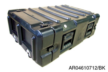 AMAZON AR0448-0712 RACK CASE 4U, 480mm frame depth, 70mm front, 125mm rear, lids, black