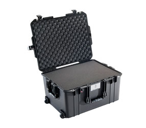 PELI 1607 AIR CASE Internal dimensions 535x402x295mm, with foam, wheeled, black