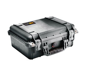 PELI 1450 PROTECTOR CASE Internal dimensions 374x260x154mm, with padded dividers, black