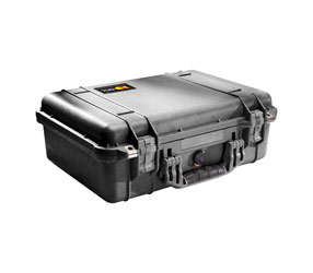 PELI 1500 PROTECTOR CASE Internal dimensions 428x286x155mm, with padded dividers, black
