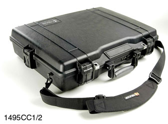 PELI 1495CC1 LAPTOP CASE With pouch and lid organiser, internal dimensions 479x333x97mm, black