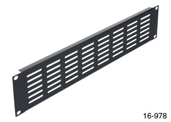 CANFORD RACKVENT Rack ventilation panel 2U, steel, slotted horizontal, black painted