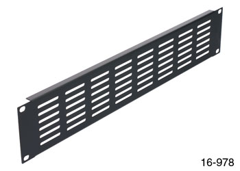 RACKVENT Rack ventilation panel 4U, steel, slotted, black painted