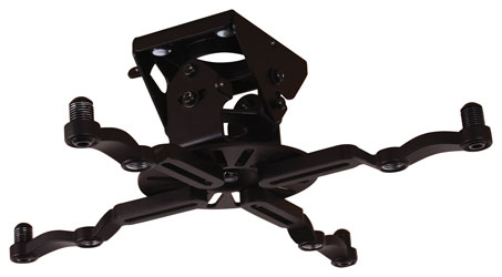 B-TECH BT899 PROJECTOR MOUNT Ceiling, up to 25kg, tilt/yaw, fixed 122mm drop, black