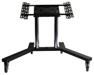 B-TECH BT8540/BB FLAT SCREEN FLOOR STAND/TROLLEY Universal, large, xtra low, black base, black pole