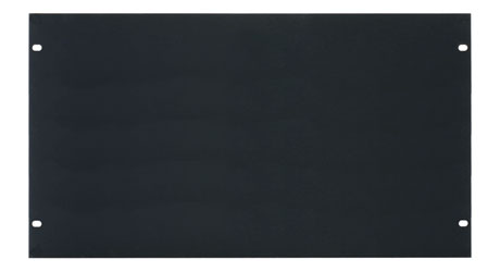 CANFORD RACK PANEL BLANK, FULL WIDTH 6U Flat aluminium, black anodised