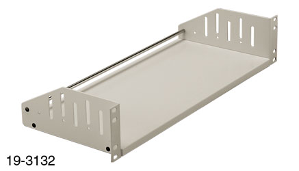 CANFORD RACK SHELF 2U, 200mm deep, grey (clamping bar not included)