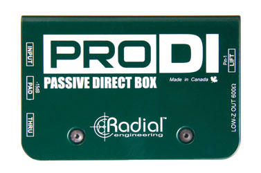 RADIAL PRODI DI BOX Passive, mono, 6.35mm jack input, 6.35mm jack thru