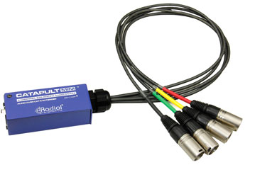 RADIAL CATAPULT MINI RX AUDIO EXTENDER Compact, 4-channel, analogue over Cat5/6, receiver