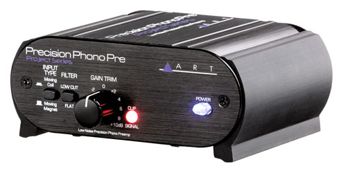 ART PRECISION PHONO PREAMP Stereo RCA phono in, stereo RCA phono out, variable preamp gain