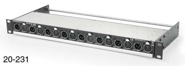 CANFORD LINE ISOLATING UNIT AES/EBU, balanced, XLR in/out, 110 ohms, 8 channel, rack mounting
