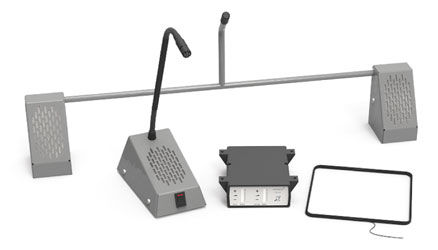 CONTACTA STS-K001L-G SPEECH TRANSFER SYSTEM Bridge bar kit, with hearing loop, grey