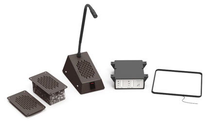 CONTACTA STS-K003L-B SPEECH TRANSFER SYSTEM Flush mount kit, with hearing loop, black