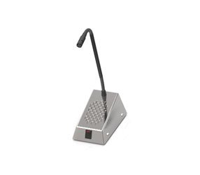 CONTACTA STS-SU1-SS MICROPHONE With loudspeaker, semi-rigid stem, free-standing, stainless steel