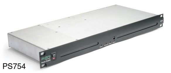 TECPRO PS754 Rackmount power supply/booster, dual circuit