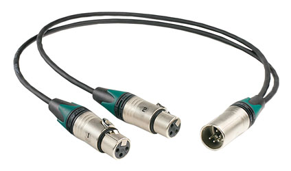 TECPRO YL972 Y-lead 5 pin XLR male to dual 3 pin XLR female