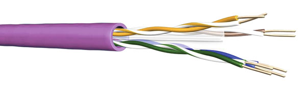 DRAKA CATEGORY 6 CABLE U/UTP (UC400 23) LFH Dca (s2 d2 a1), Slimline, Violet (Box-pak of 305m)